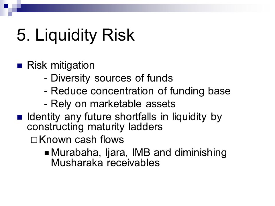 approaches to liquidity risk management